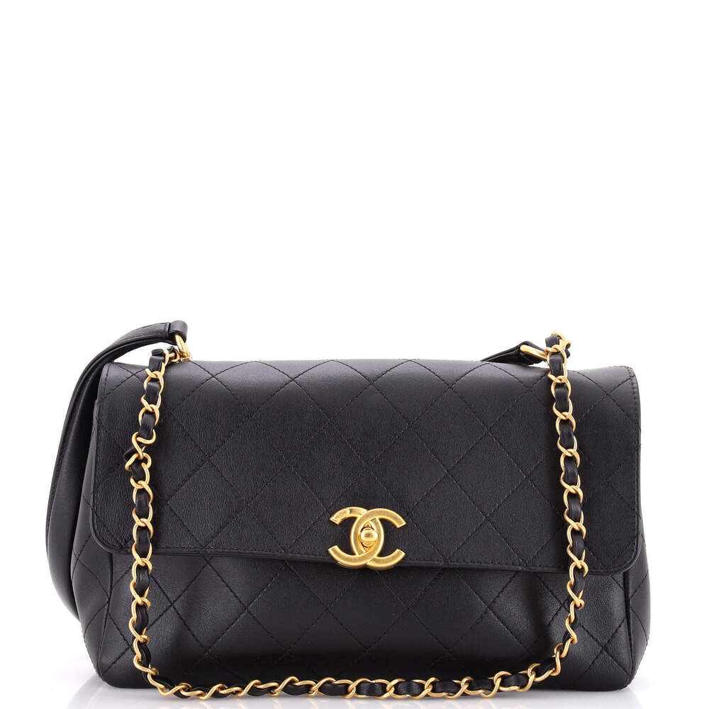 Chanel Large CC Convertible Flap Bag Quilted Lambskin